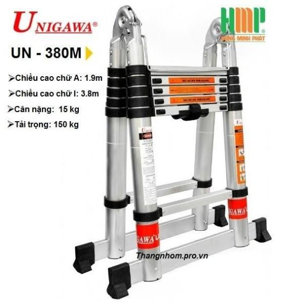  Thang nhôm rút gọn Unigawa UN-380M