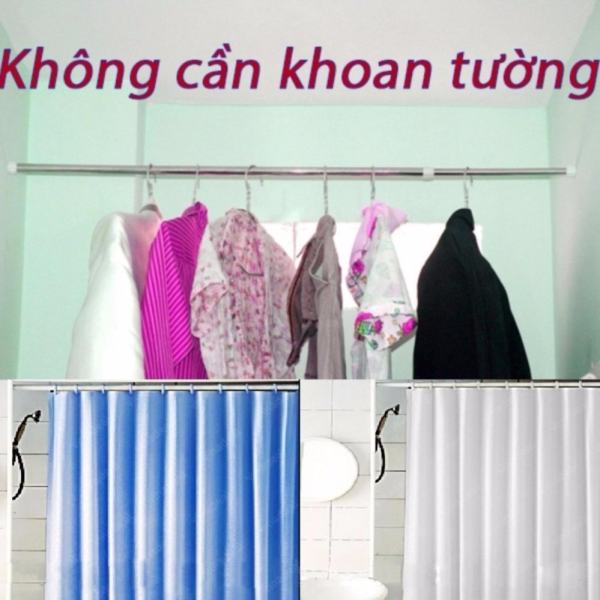 Thanh treo rèm không cần khoan vít (90-160cm)