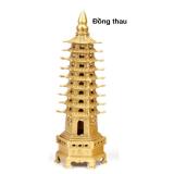 Tháp văn xương bằng đồng thau 9 tầng cao 18cm . -206571 -gia tot