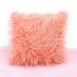 epayst Throw Fur Fluffy Sofa Pillow Soft Plush Luxury Cushion Cover Home Decor Pink