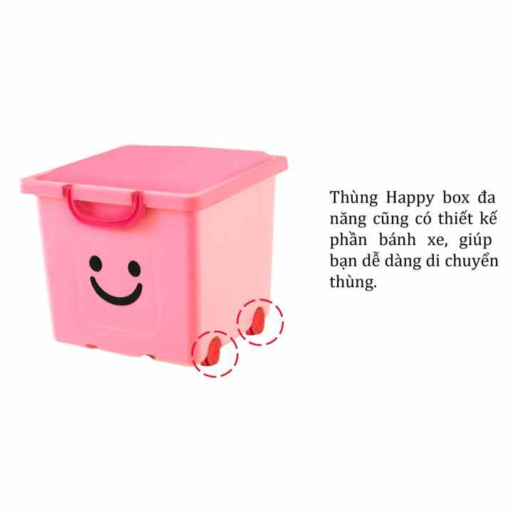 Thùng nhựa đa năng Happy Box YW-01-02 (Xanh da trời)