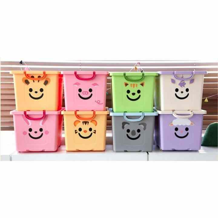 Thùng nhựa đựng đồ có nắp Happy Box YW-08 (Xanh lá cây nhạt)