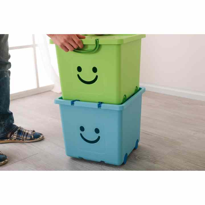 Thùng nhựa đựng đồ có nắp Happy Box YW-08 (Xanh lá cây nhạt)