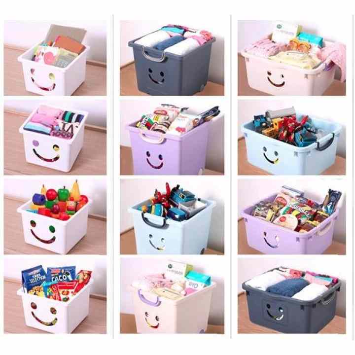 Thùng nhựa đựng đồ có nắp Happy Box YW-08 (Xanh lá cây nhạt)