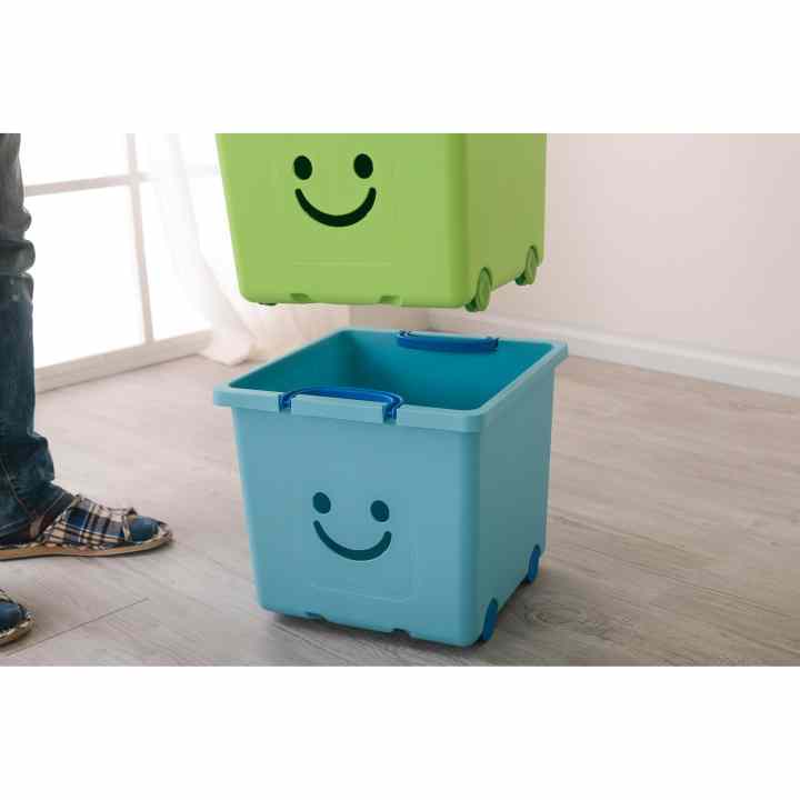 Thùng nhựa đựng đồ có nắp Happy Box YW-08 (Xanh lá cây nhạt)