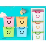 Thùng nhựa vuông Happy Box YW-06 (Hồng nhạt)