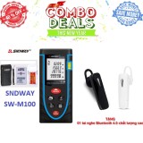 Thước đo khoảng cách bằng tia laser SNDWAY phạm vi 100m + TẶNG tai nghe Bluetooth chất lượng cao