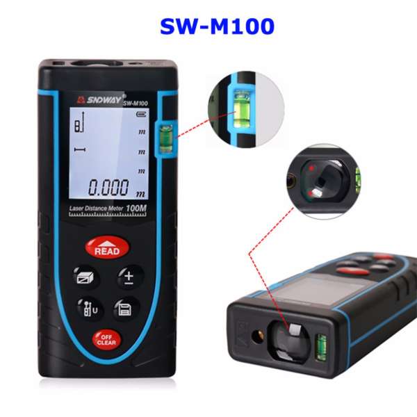 Máy trắc địa-Thước đo khoảng cách bằng tia laser SNDWAY SW-M100 cự ly 100m