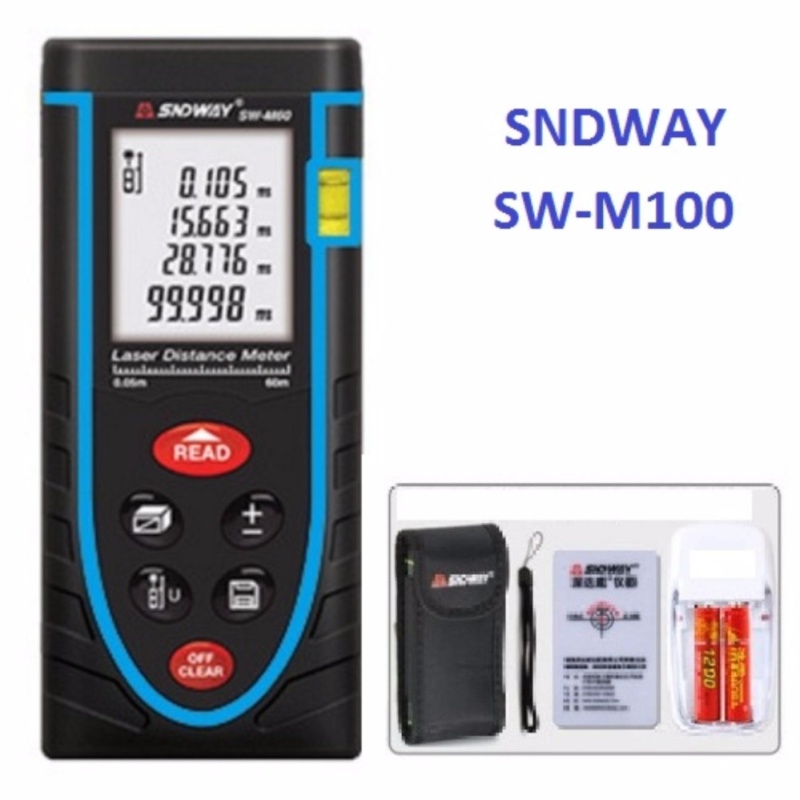 Thước đo khoảng cách bằng tia laser SNDWAY SW-M100 cự ly 100m GX-986B - Bảo hành 18 tháng