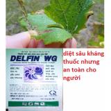 3 gói Thuốc trừ sâu vi khuẩn Delfin WG an toàn cho gia đình trồng rau sạch vi sinh Bacillus thuringiensis USA (10g x 3 gói)
