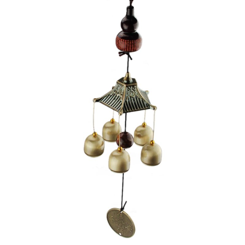 Traditional Good Lucky Handmade Wind Chimes Copper Bronze Bells Wind-chime Home Hanging Ornament Garden Window Yard Home Decor Gift (Bells Grourd) - intl