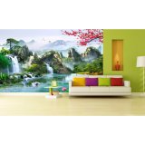 Tranh dán tường 3D phong thủy Tùng hạc diên niên VTC LunaTM-0052 KT 160 x 100 cm