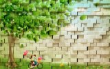 Tranh dán tường 3d vtc 3d lunawall-0006