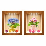 Tranh dán tường 3D VTC bộ hai bình hoa bo2binh-004 30 x 45 cm