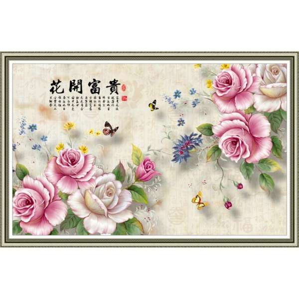 Tranh dán tường 3D VTC Hoa hồng Lunawall-0227K