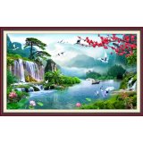 Tranh dán tường 3D VTC Sơn thủy hữu tình LunaTM-0114K KT 100 x 70 cm