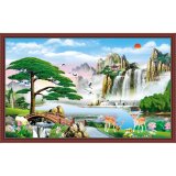 Tranh dán tường 3D VTC Sơn thủy hữu tình LunaTM-0170K KT 100 x 70 cm