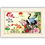 Tranh đính đá cha mẹ H1020