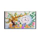 Tranh đính đá Đồng hồ cây mai YN2062-Ngọc Thịnh