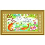 Tranh đính đá đồng hồ cha mẹ df019-ngọc thịnh