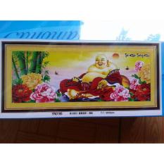 Tranh chấm hạt,  đính đá,  chấm đá, tranh cườm cao cấp Phật Di Lạc Q195