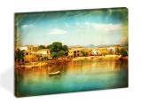 Tranh đơn Saigonposter Canvas CAV56A (Vàng phối xanh)