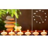 Tranh nghệ thuật đồng hồ spa 3 binbin tdh35