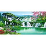 Tranh phông nền 3D VTC dán hồ cá Aqua_027 KT 120 x 60 cm