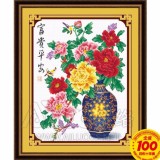 Tranh thêu chữ thập Bình hoa AL22150-Siêu thị tranh thêu