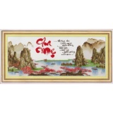Tranh thêu chữ thập cha mẹ 222810