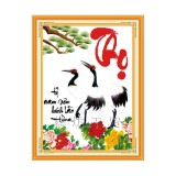 Tranh thêu chữ thập chữ Thọ DLH-222379-Ngọc Thịnh