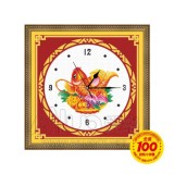 Tranh thêu chữ thập đồng hồ cá 24179j-ngọc thịnh