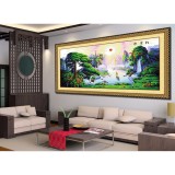 Tranh thêu chữ thập hộp tùng nghênh kháchchữ hoa DLH-YA944-Siêu thị tranh thêu