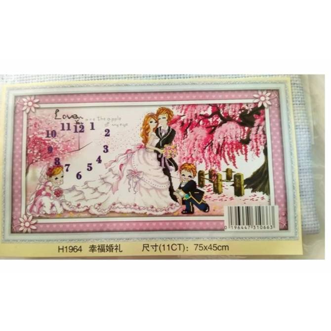 Tranh thêu chữ thập monalisa tình nhân H1964-Siêu thị tranh thêu