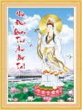 Tranh thêu chữ thập Phật bà quan âm DLH-222484-Siêu thị tranh thêu