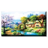 Tranh thêu chữ thập Phong cảnh Ngôi nhà DLH-YA1188-Siêu thị tranh thêu