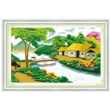 Tranh thêu chữ thập phong cảnh Việt Nam DLH-222739 (chưa thêu)