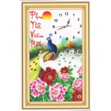 Tranh thêu chữ thập đồng hồ phu thê viên mãn 222897