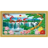 Tranh thêu chữ thập Phúc_Lộc_Thọ DLH-222992-Siêu thị tranh thêu