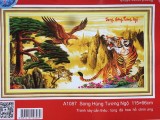 Tranh thêu chữ thập 5D con hổ