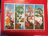 Tranh thêu chữ thập tứ quý 223045