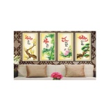 Tranh thêu chữ thập tứ quý 223047