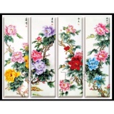 Tranh thêu chữ thập Tứ quý DLH-YA871-Siêu thị tranh thêu
