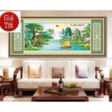 Tranh thêu chữ thập Tùng nghênh khách DLH-222988-Siêu thị tranh thêu