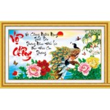 Tranh thêu chữ thập Vợ chồng DLH-88894-Siêu thị tranh thêu