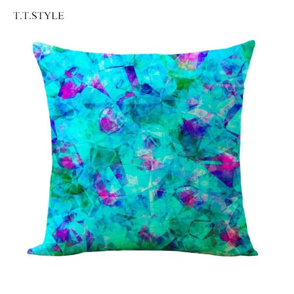 T.T.STYLE Flowery Cotton Linen Pillow Case Cushion Cover - intl