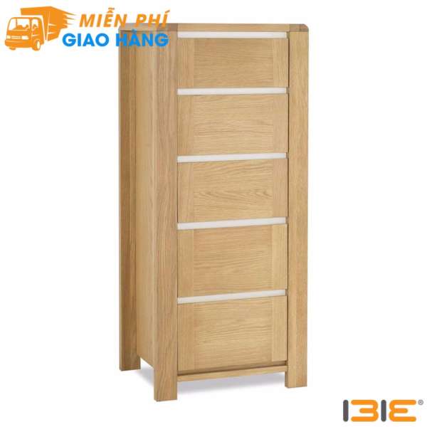 Tủ 5 ngăn kéo đứng Casa gỗ sồi