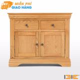 Tủ chén thấp 2 cánh 2 ngăn Victoria gỗ sồi 80cm