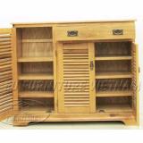 tủ giày dép gỗ sồi mỹ 3 cánh