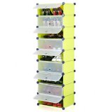 Tủ nhựa đa năng 9 ngăn Tupper Cabinet TC-9Y-W (Vàng cửa trắng)